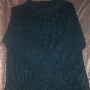 Waffle knit sweater